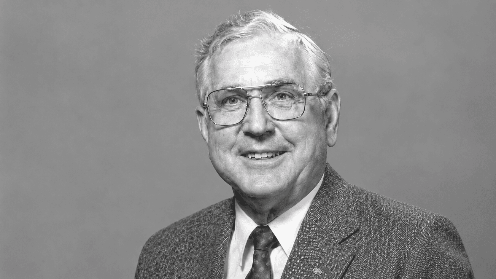 Black and white portrait of Clell Wade from 1960